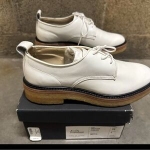 rag & bone White Leather Oxfords Victor crepe white